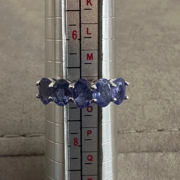 Tanzanite & Sterling Silver Ring Size 7 - Picture 11 of 12